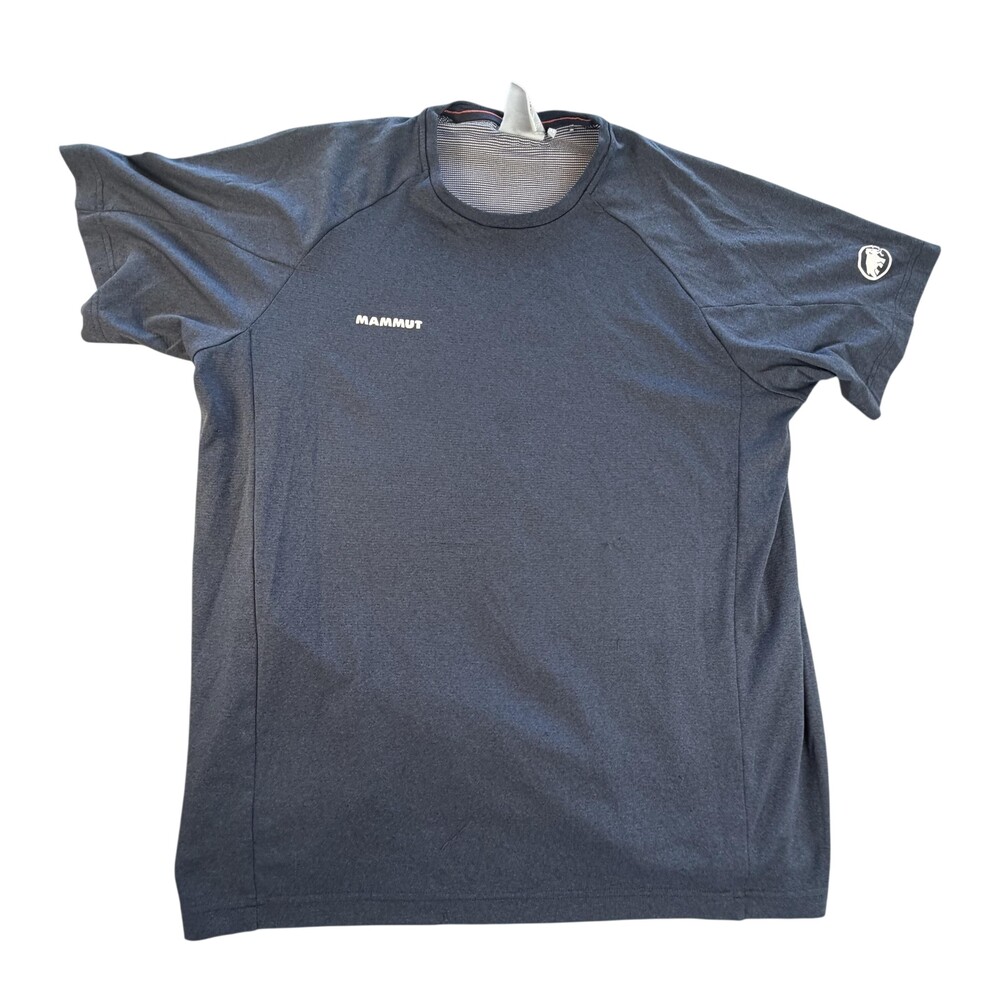 Mammut Shirt Mens 2XL Gray Short Sleeve Crew Neck Performance Tee Top Hiking